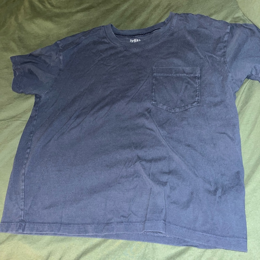 Women’s Blue Cropped Plain Top